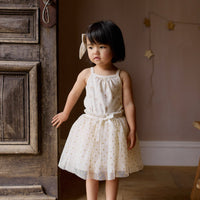 Organic Cotton Casey Top - Emilia Egret Childrens Singlet from Jamie Kay USA