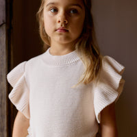 Caroline Frill Vest - Berry Cream Childrens Top from Jamie Kay USA