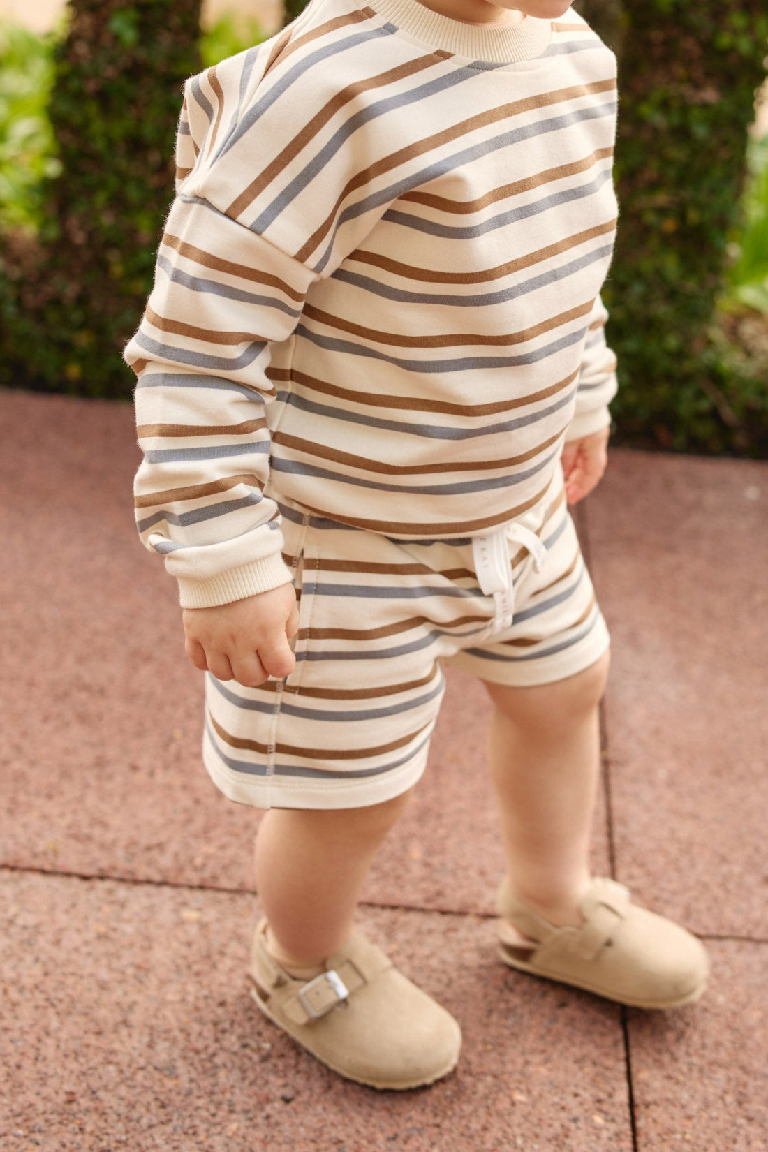Organic Cotton Jalen Short - Hudson Stripe Tiger Childrens Short from Jamie Kay USA