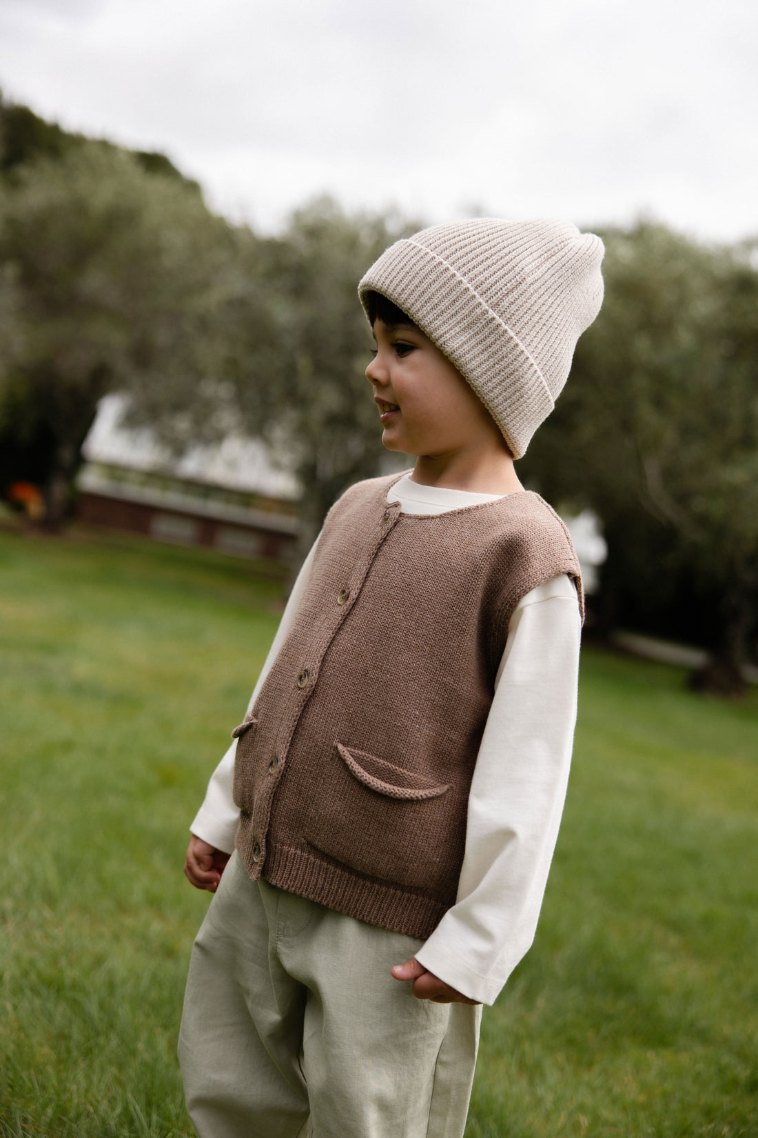 Ali Linen/Cotton Pant - Lichen Childrens Pant from Jamie Kay USA