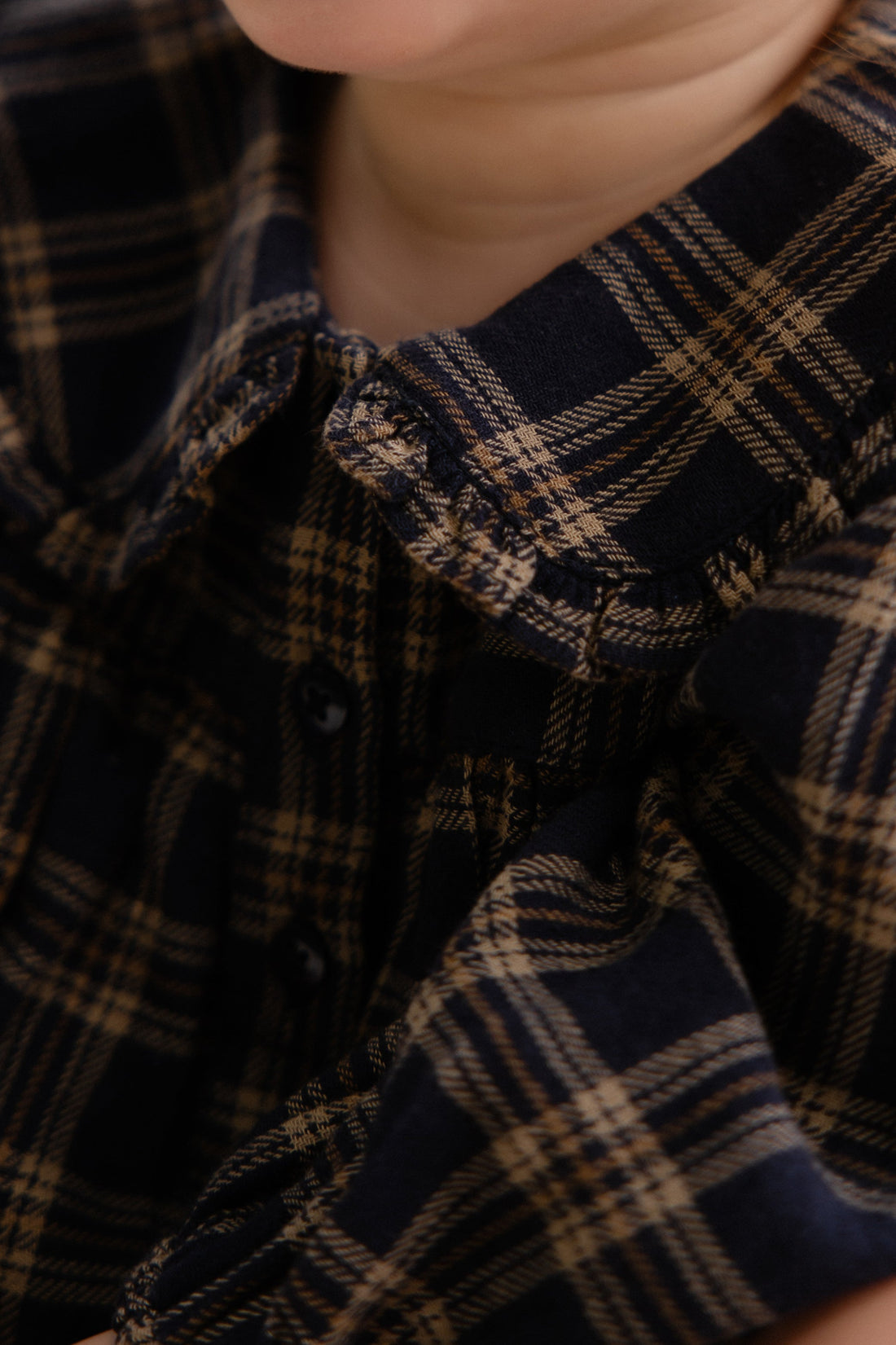 Organic Cotton Elowen Playsuit - Woodland Check Childrens Playsuit from Jamie Kay USA