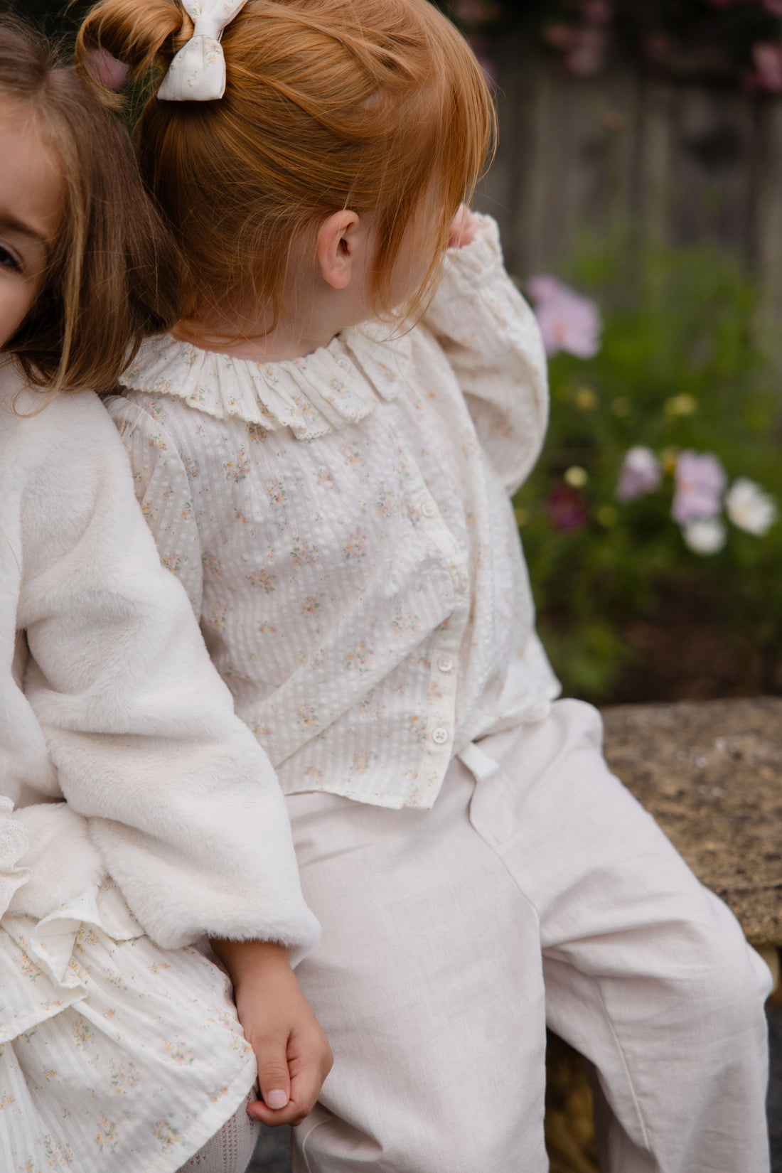 Organic Cotton Cecile Top-Justine Parchment Childrens Top from Jamie Kay USA