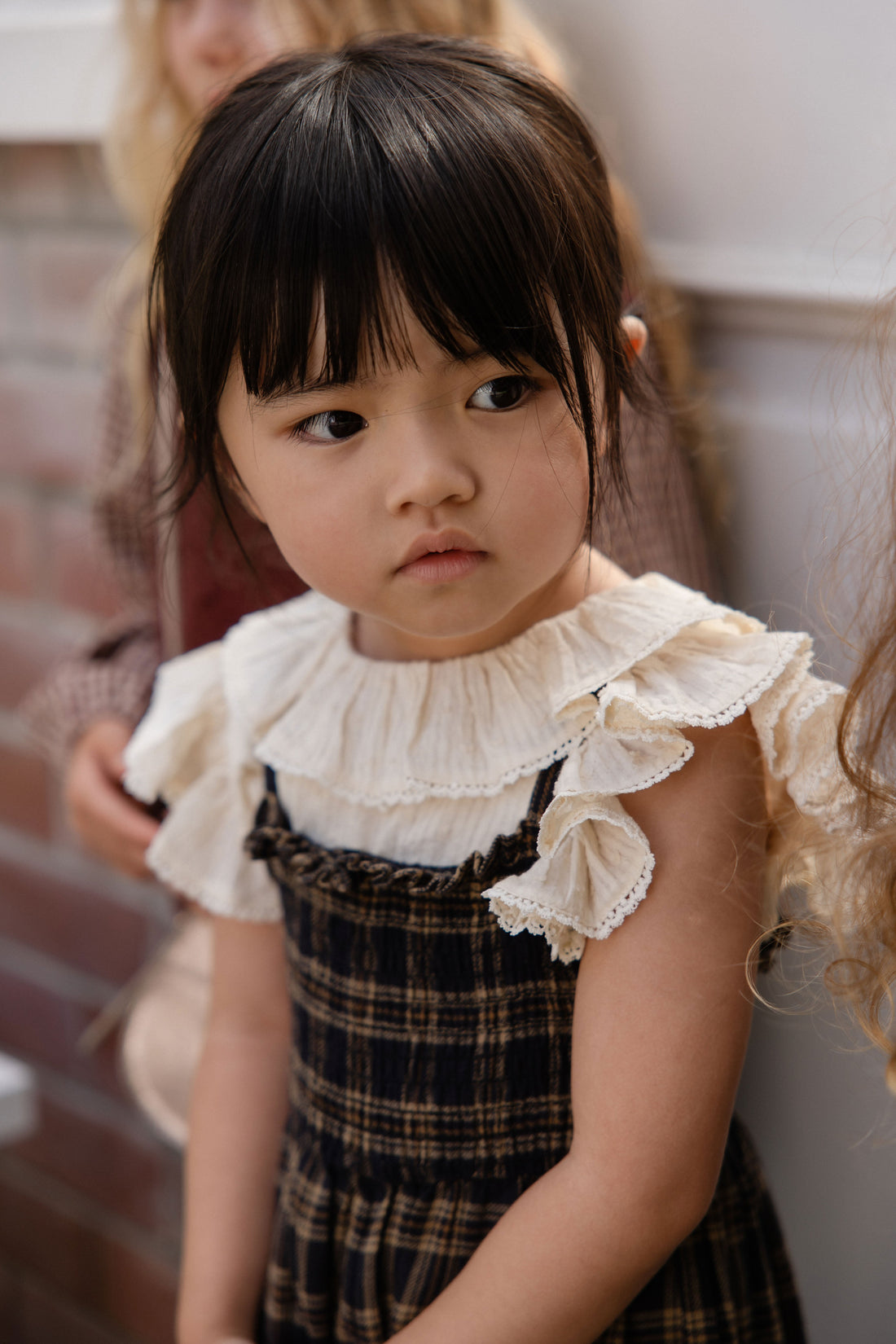 Organic Cotton Arabella Jumpsuit - Woodland Check Childrens Jumpsuit from Jamie Kay USA