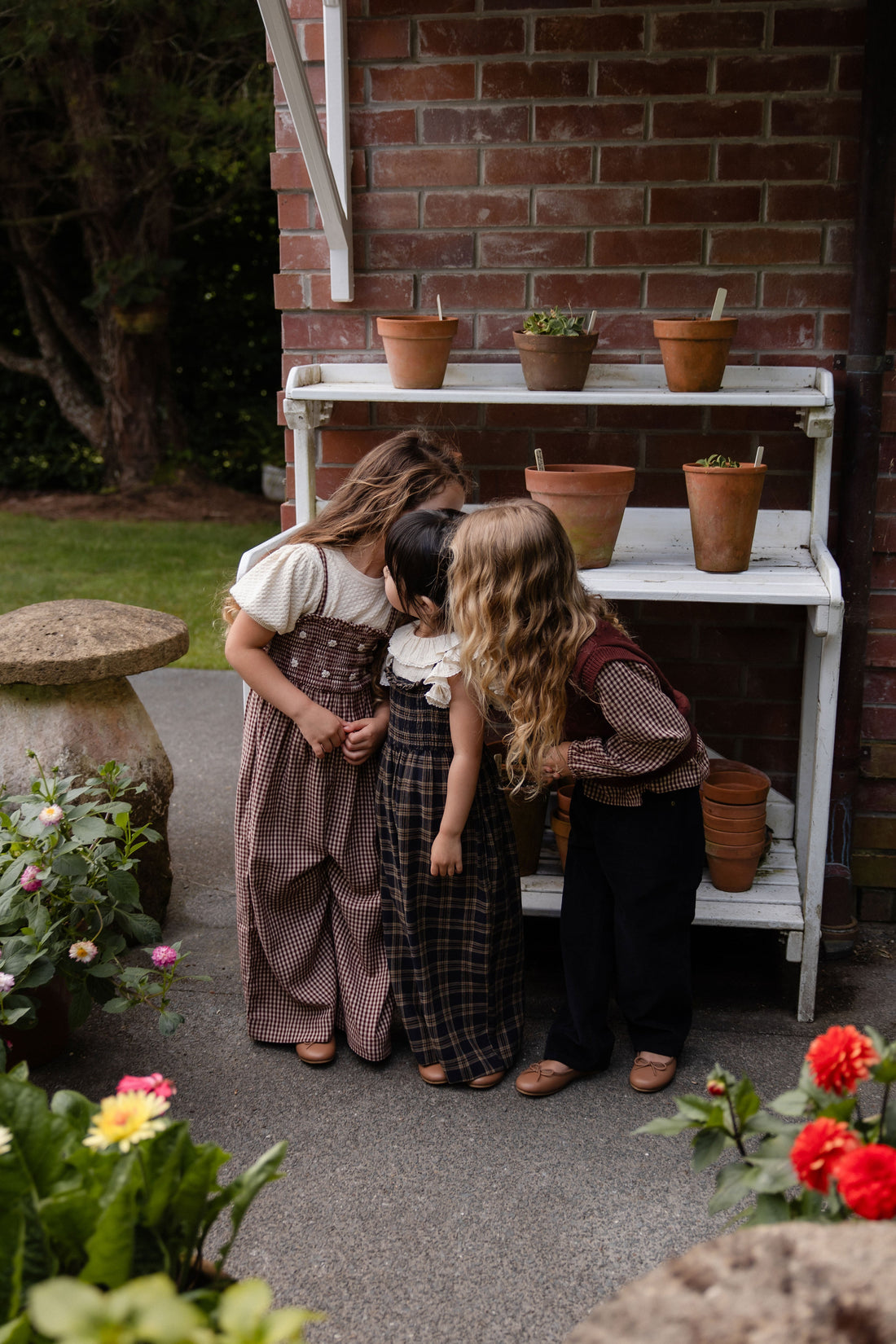 Organic Cotton Arabella Jumpsuit - Woodland Check Childrens Jumpsuit from Jamie Kay USA