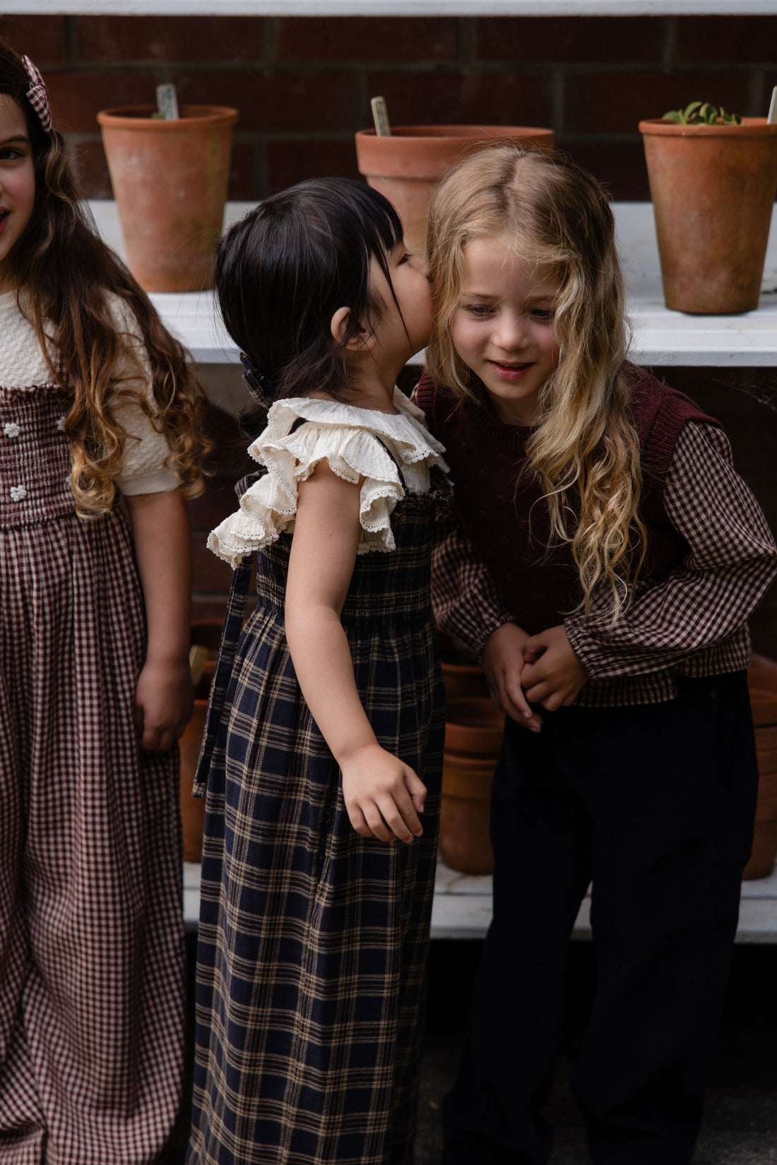 Organic Cotton Arabella Jumpsuit - Woodland Check Childrens Jumpsuit from Jamie Kay USA