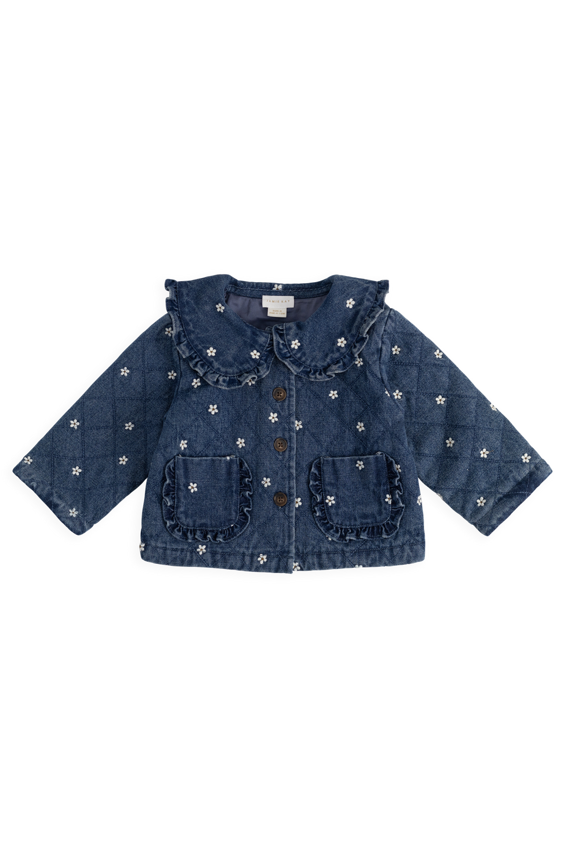 Amandine Jacket-Josie Floral Denim Childrens Jacket from Jamie Kay USA