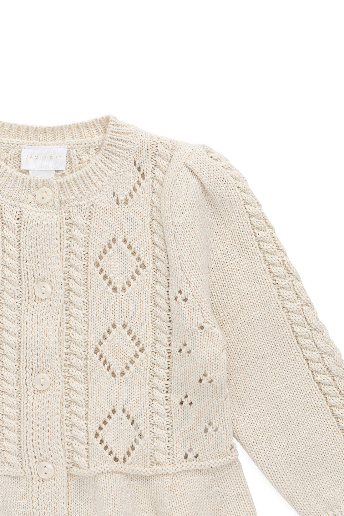 Annabelle Cardigan-Vanilla Childrens Cardigan from Jamie Kay USA