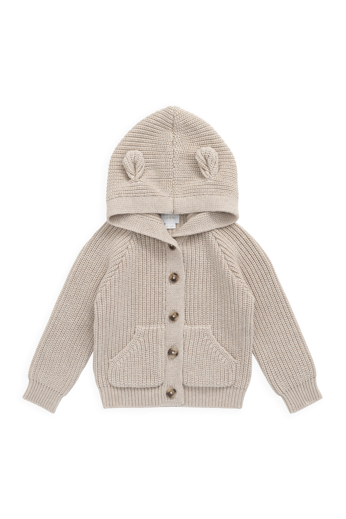 Bear Cardigan-Oat Childrens Cardigan from Jamie Kay USA