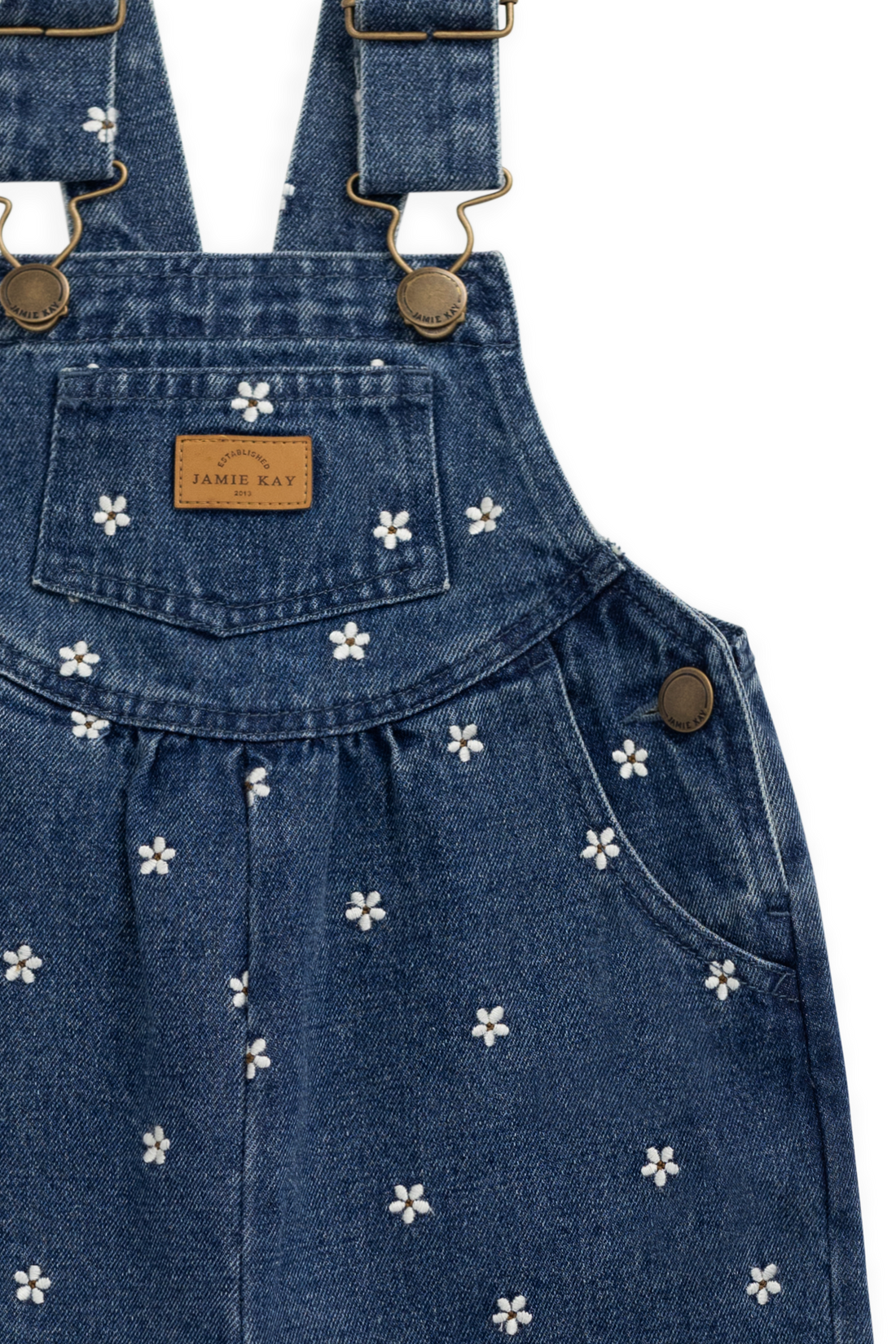 Cecil Overall-Josie Floral Denim Childrens Overall from Jamie Kay USA