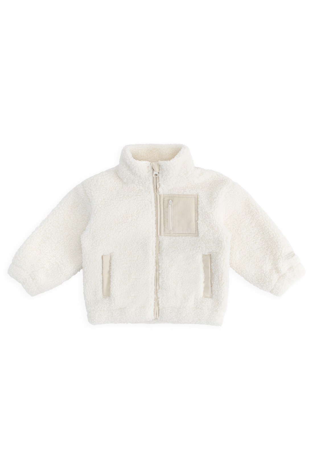 Ezra Sherpa Jacket-Natural Childrens Jacket from Jamie Kay USA