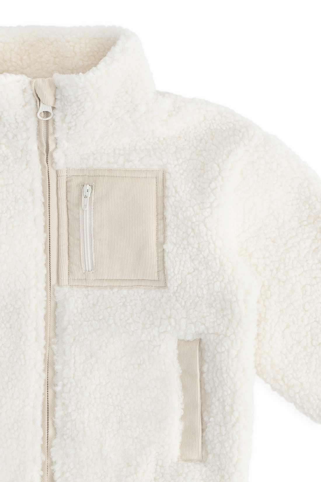 Ezra Sherpa Jacket-Natural Childrens Jacket from Jamie Kay USA