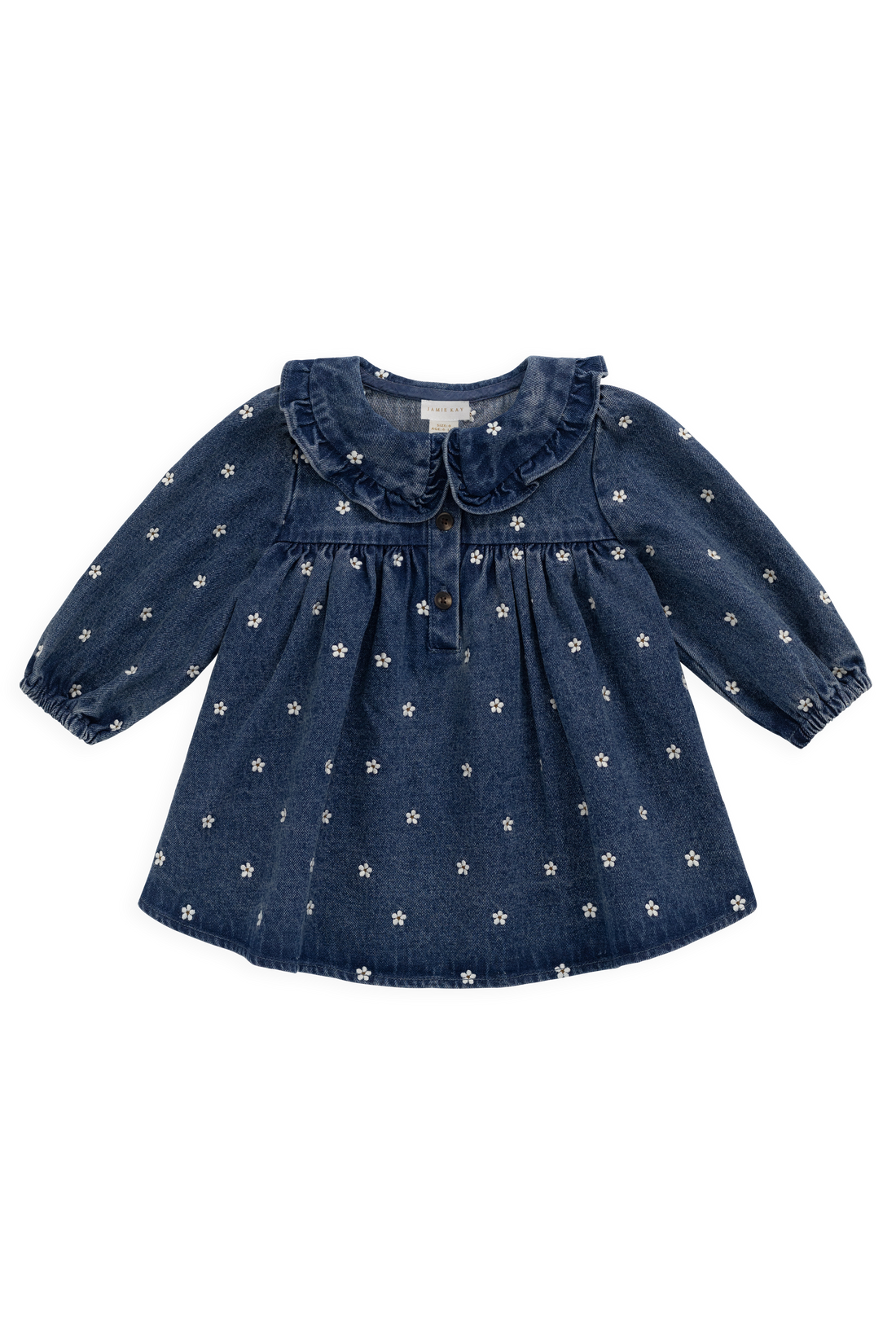 Ira Dress-Josie Floral Denim Childrens Dress from Jamie Kay USA