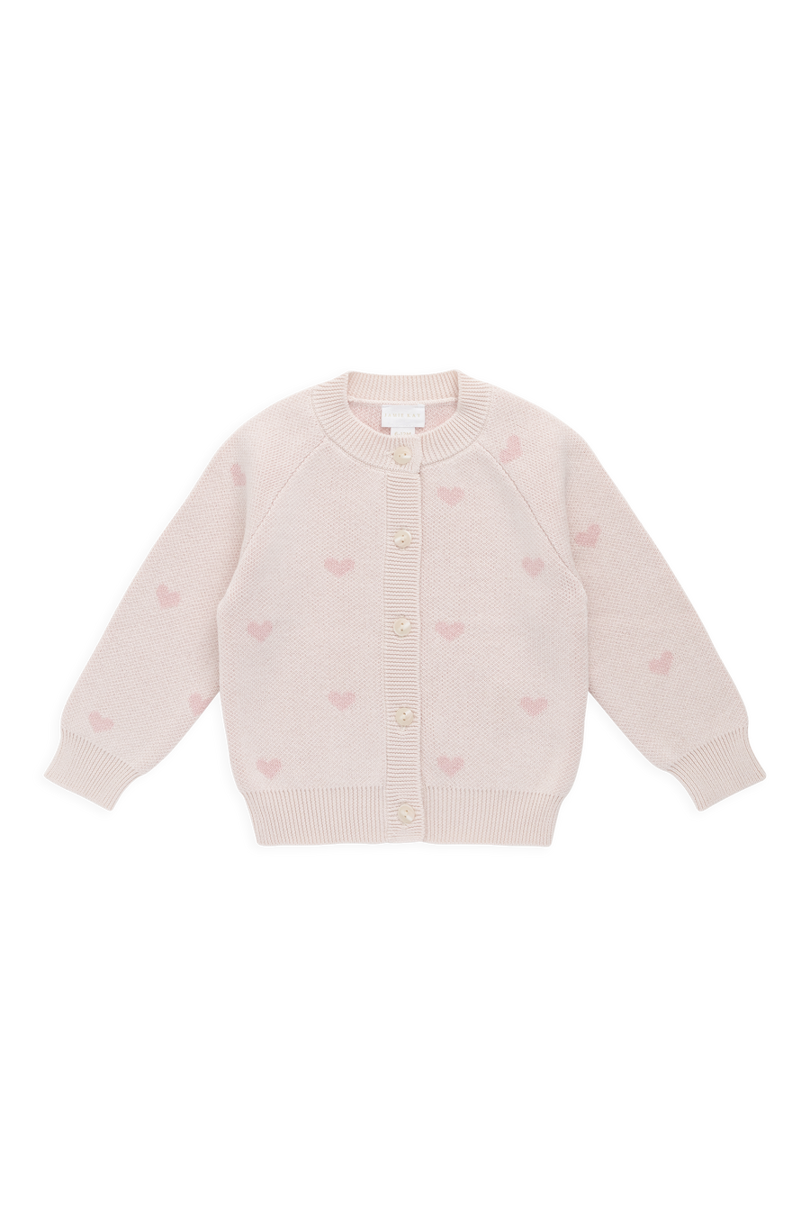 Kate Cardigan-Kate Heart Jacquard Cotton Candy – Jamie Kay USA