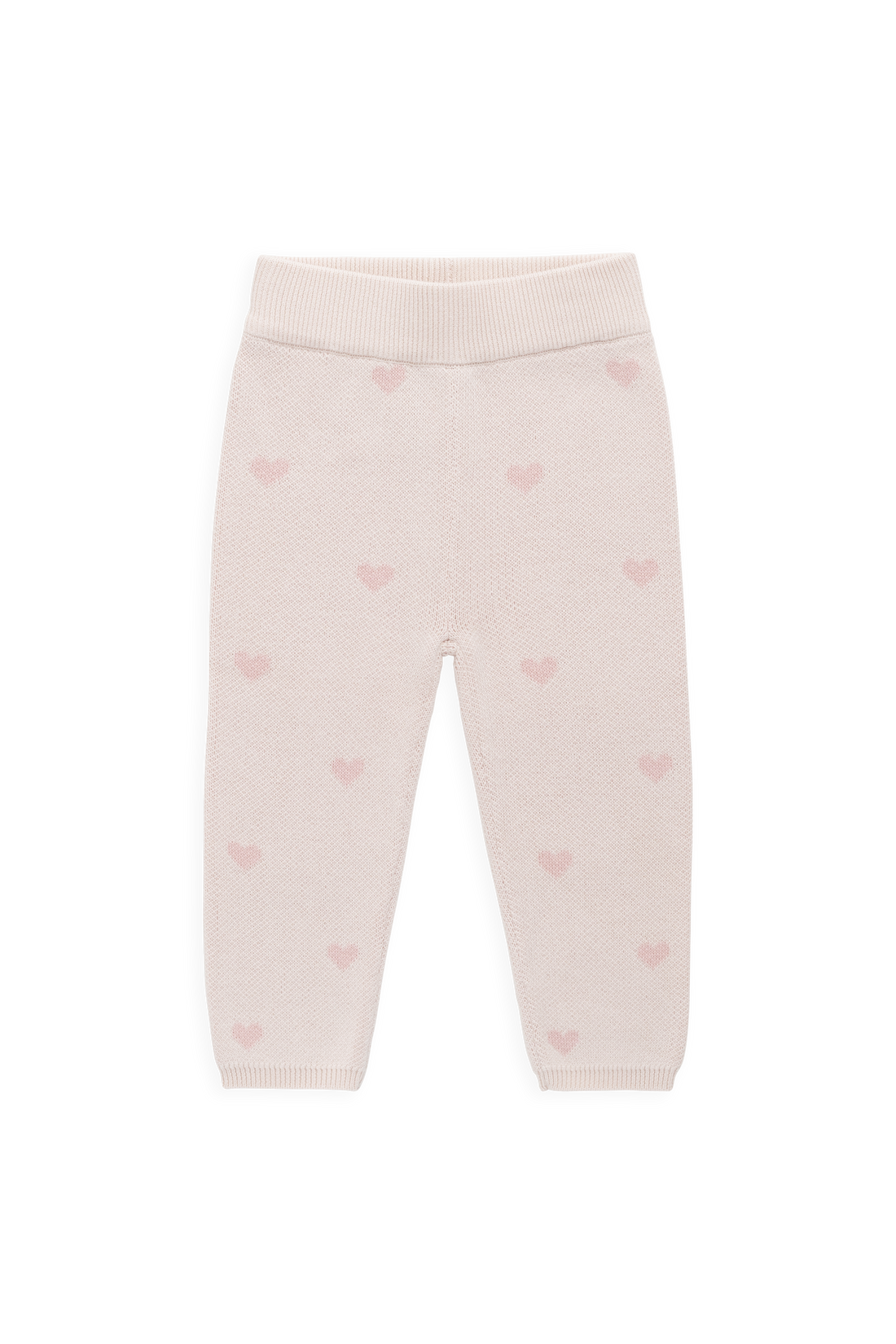 Kate Legging-Kate Heart Jacquard Cotton Candy Childrens Legging from Jamie Kay USA