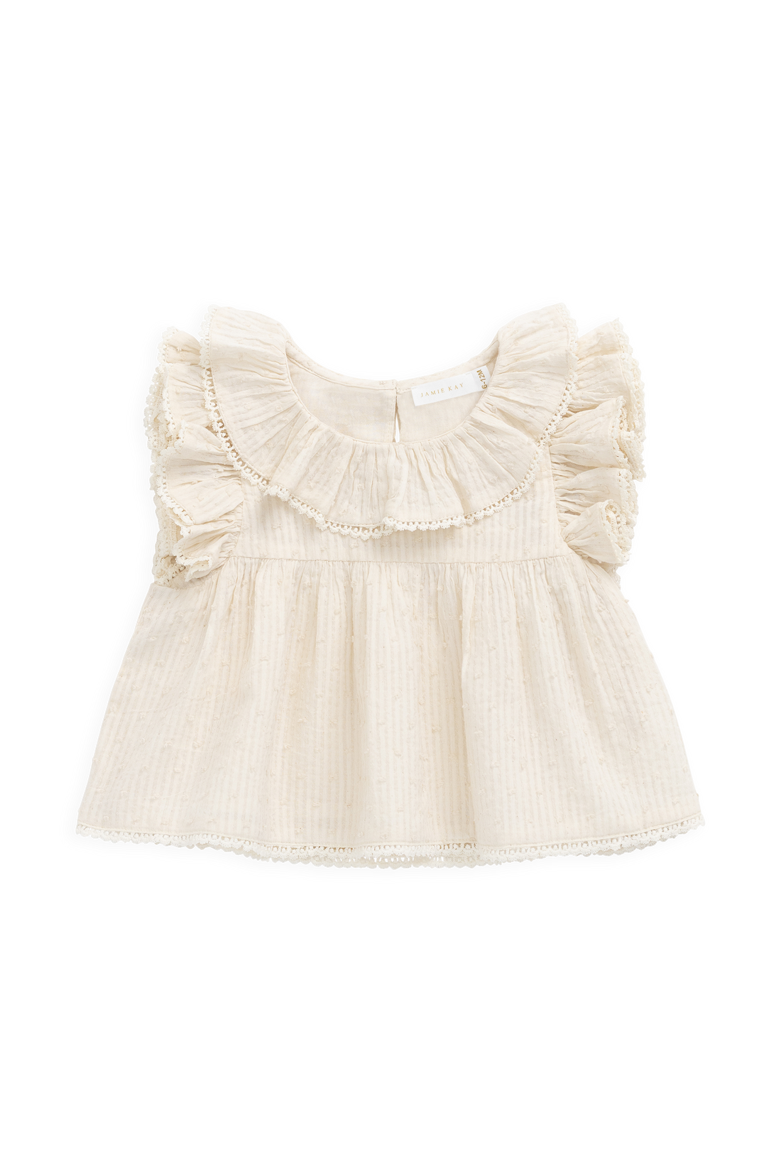 Organic Cotton Banks Blouse-Parchment Childrens Top from Jamie Kay USA