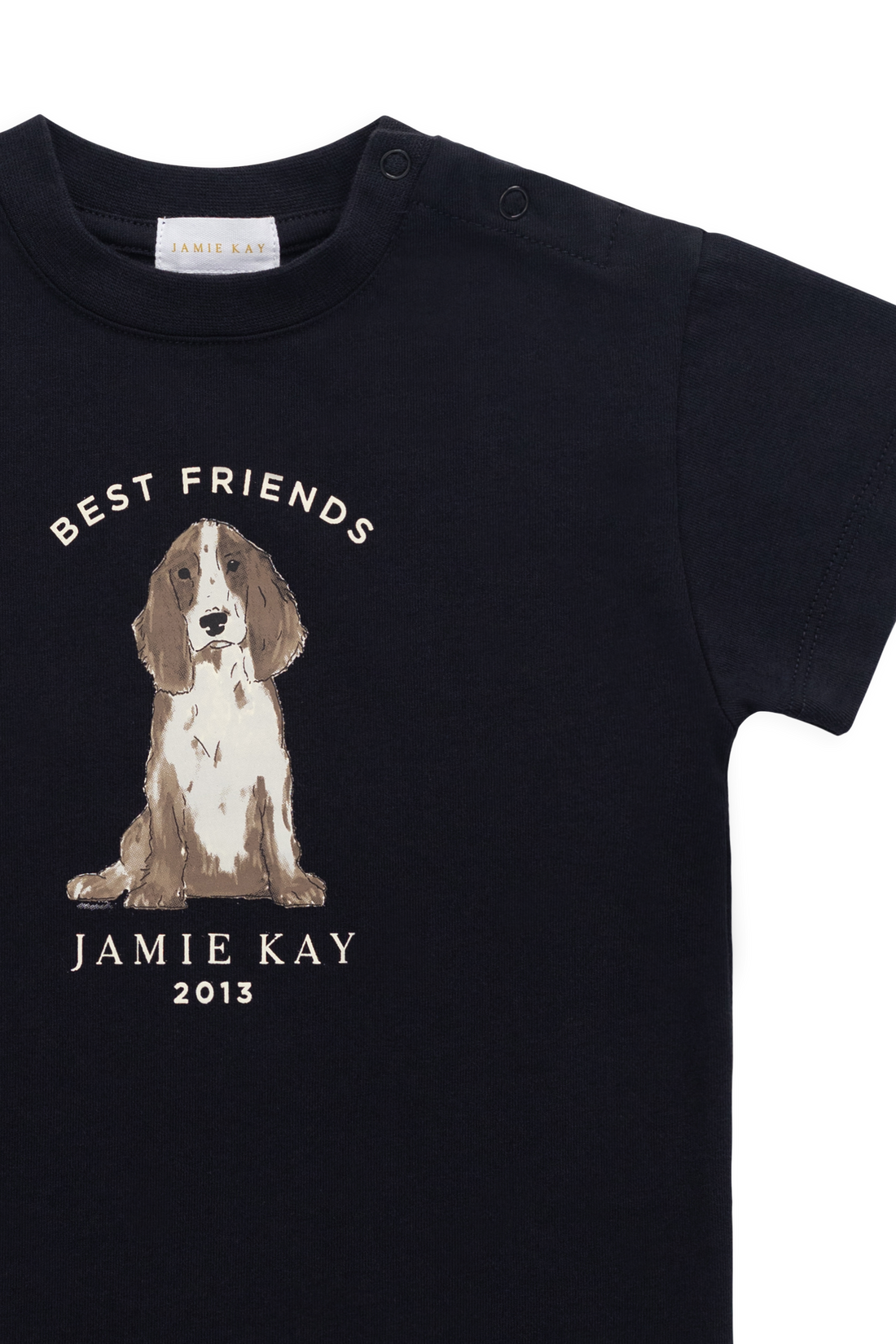 Organic Cotton Bjorn Tee-Dark Navy Best Friends Childrens Top from Jamie Kay USA
