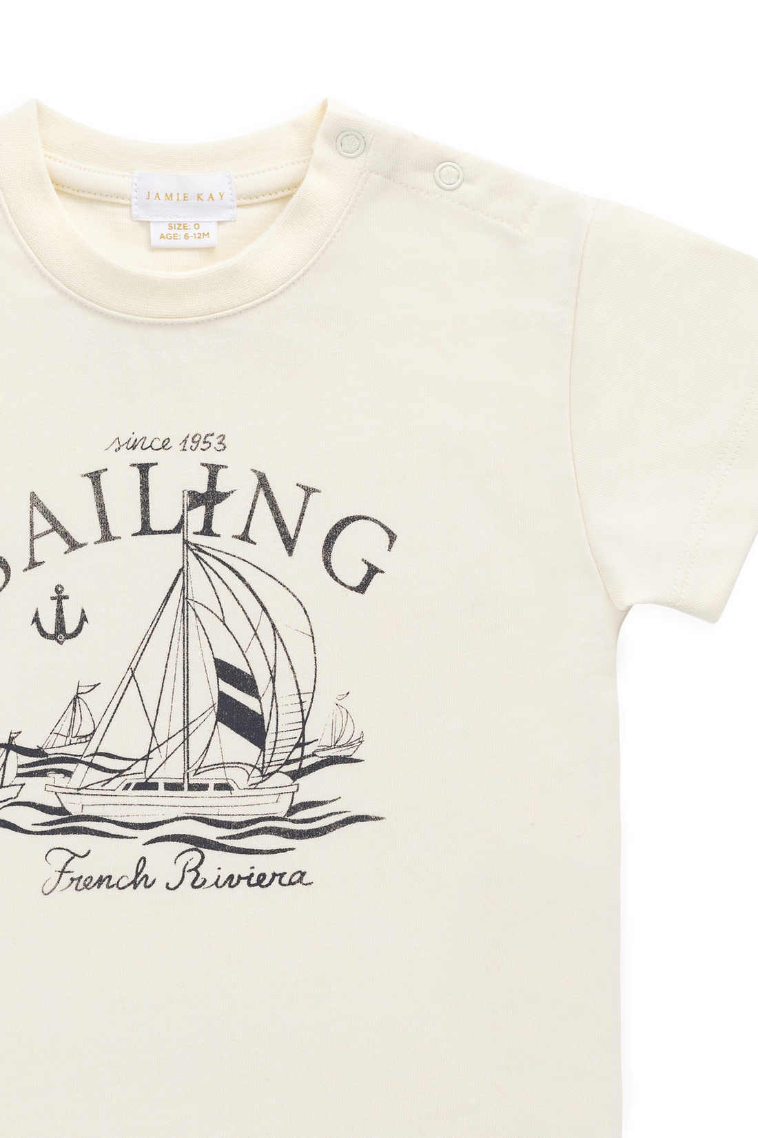 Organic Cotton Bjorn Tee-French Riviera Eclipse Childrens Top from Jamie Kay USA