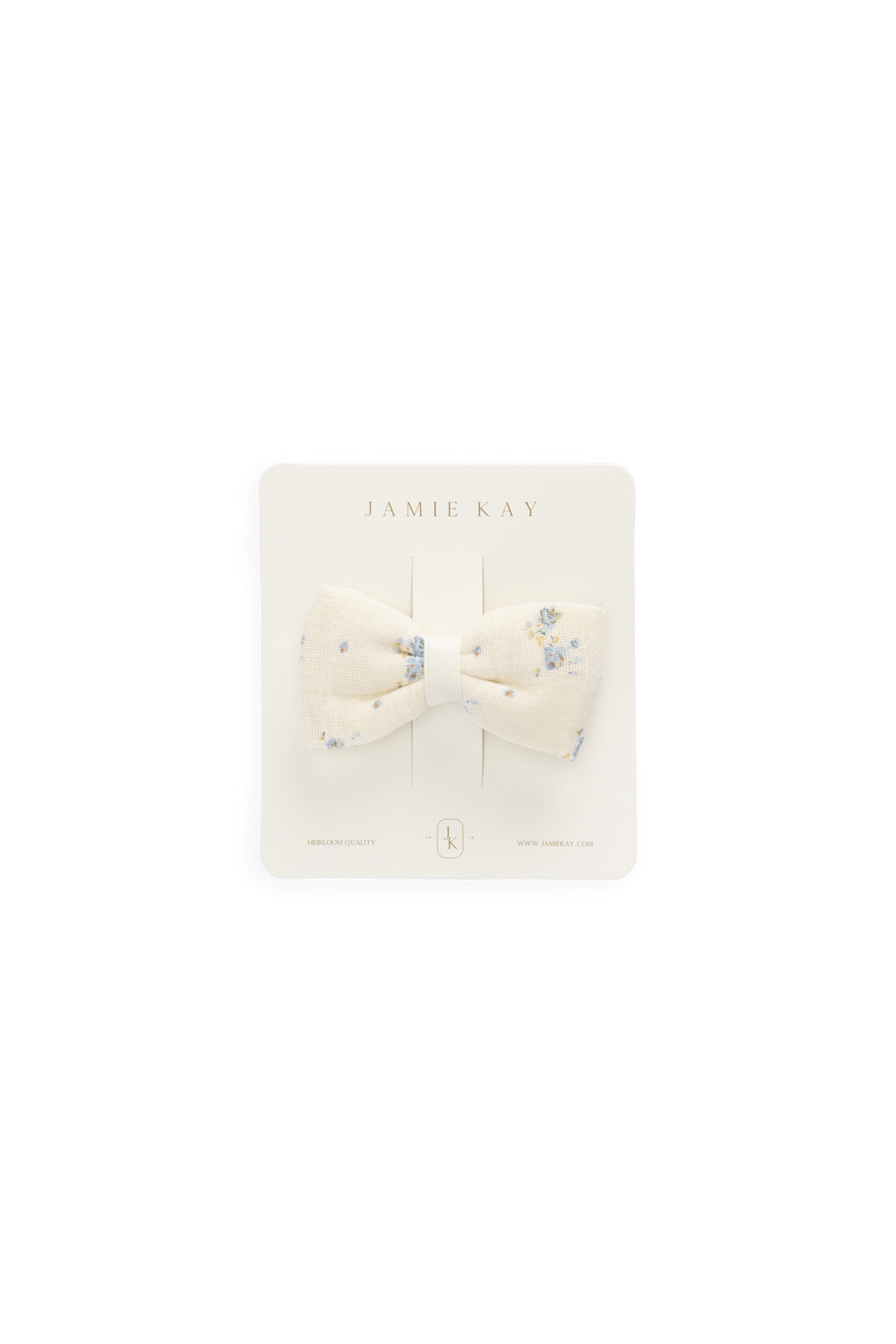 Organic Cotton Muslin Desiree Bow-Molly Blue Childrens Bow from Jamie Kay USA