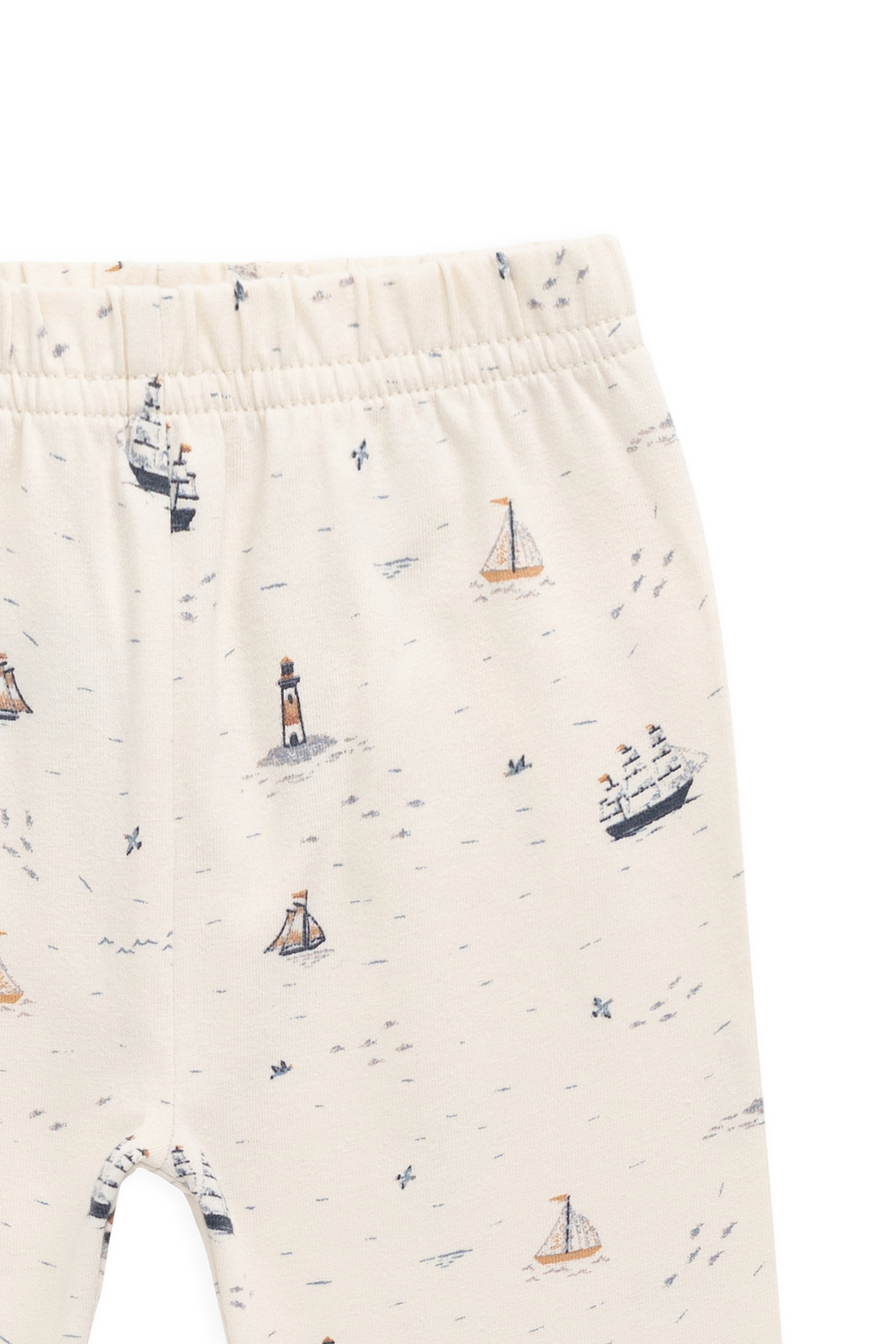 Organic Cotton Everyday Legging-Sailing Day Childrens Legging from Jamie Kay USA