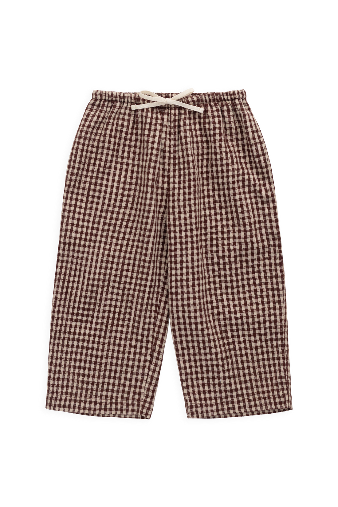 Organic Cotton Kenji Pant-Cinnamon Gingham Childrens Pant from Jamie Kay USA