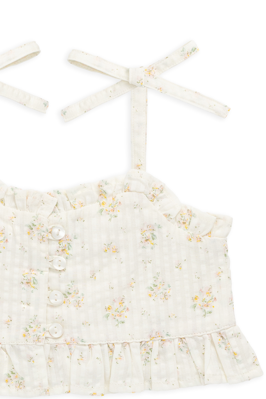 Organic Cotton Mirabel Top-Justine Parchment Childrens Top from Jamie Kay USA