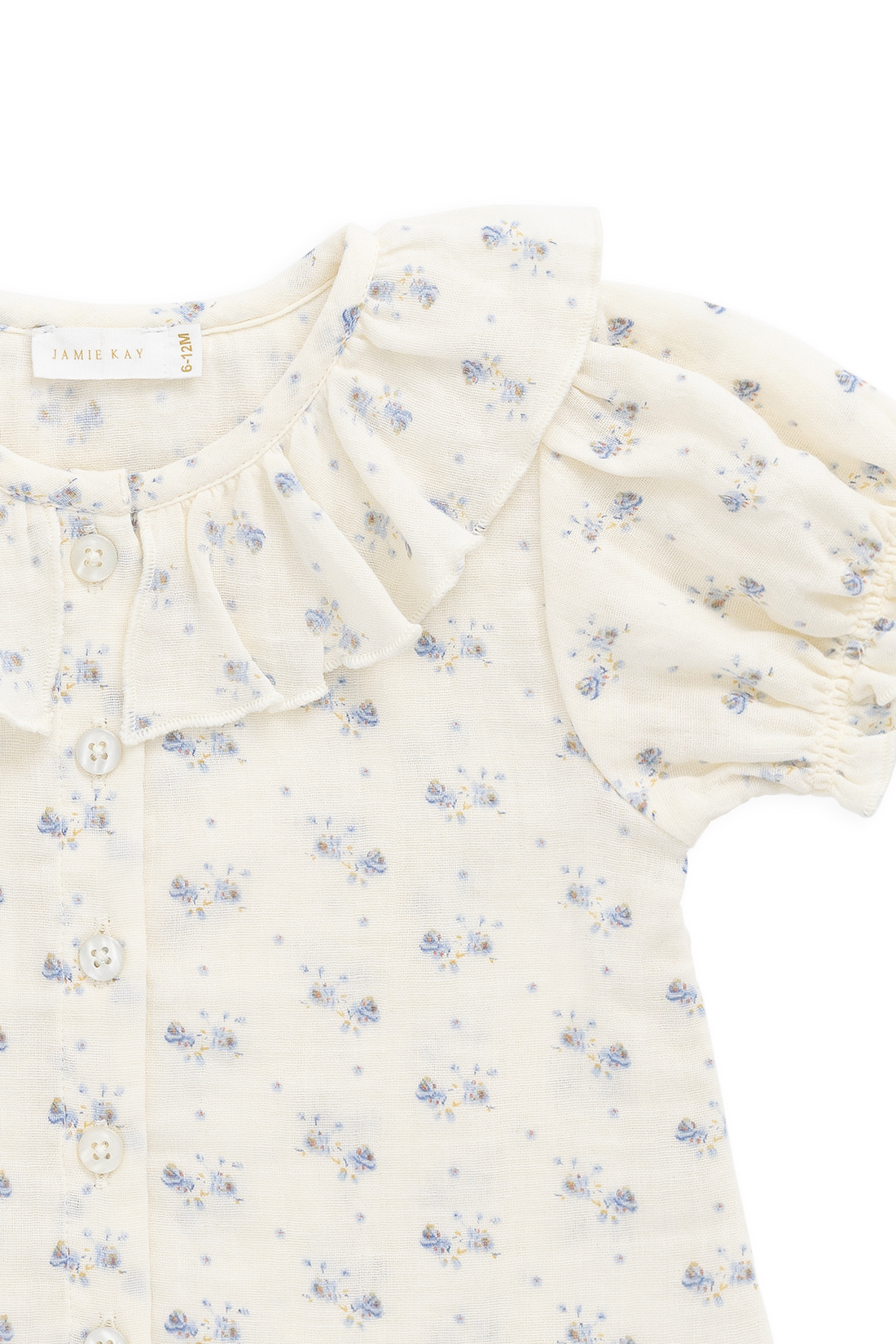 Organic Cotton Muslin Alora Top-Molly Blue Childrens Top from Jamie Kay USA