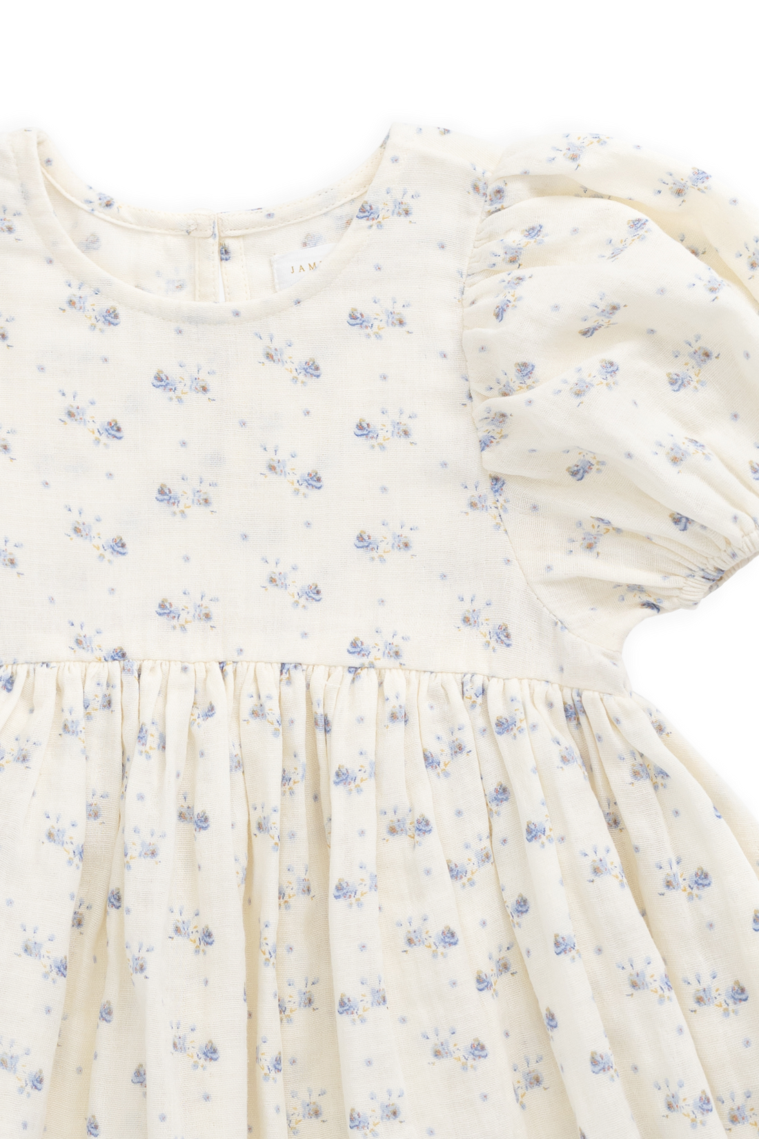 Organic Cotton Muslin Frannie Dress-Molly Blue Childrens Dress from Jamie Kay USA