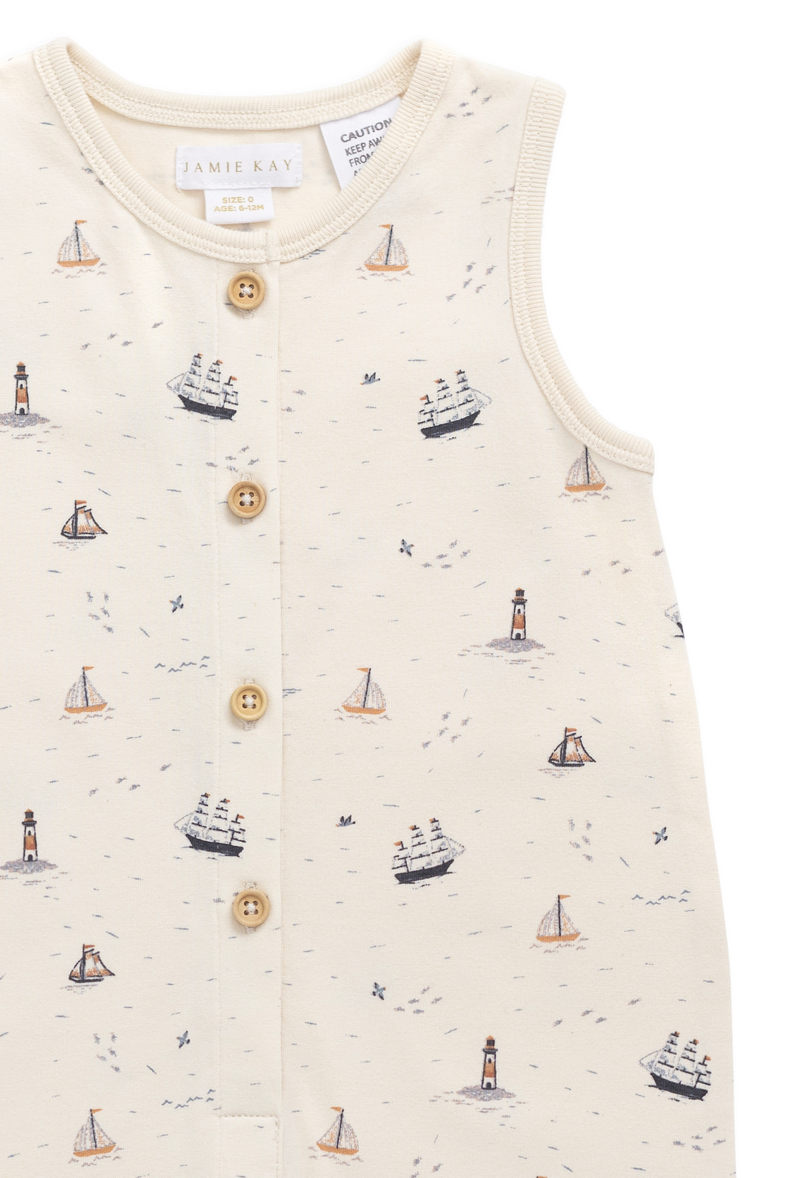 Organic Cotton Rupert Onepiece-Sailing Day Childrens Onepiece from Jamie Kay USA