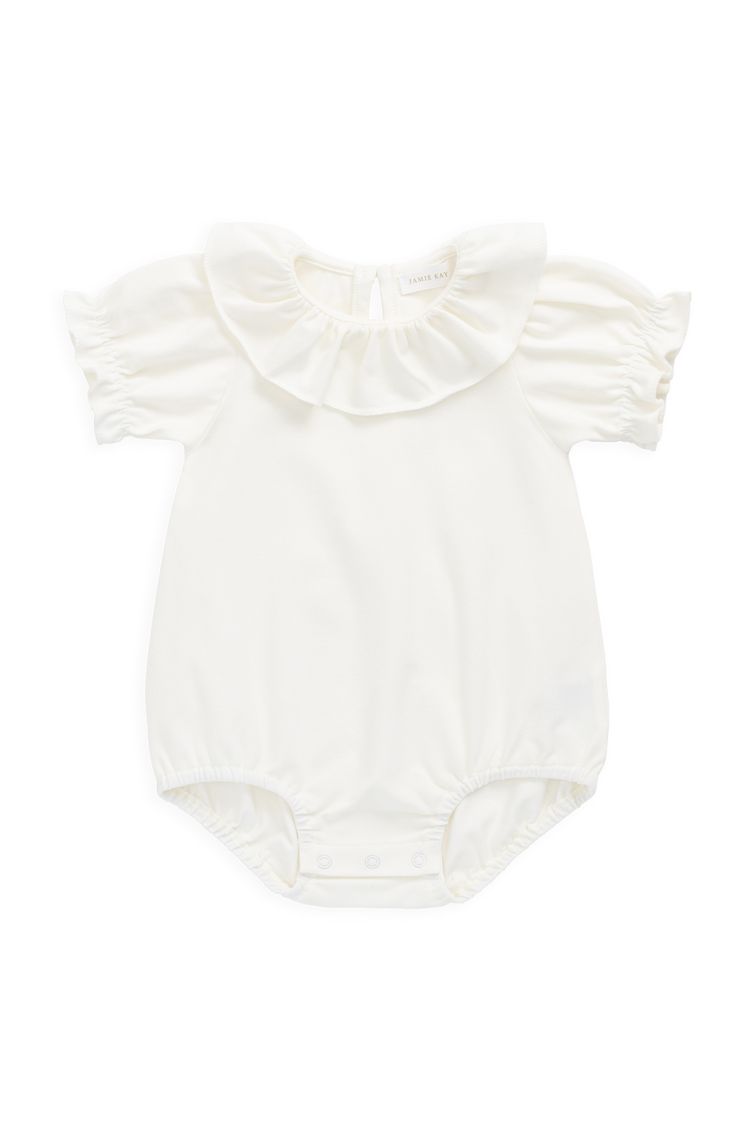Pima Cotton Livvy Bodysuit-Parchment Childrens Bodysuit from Jamie Kay USA