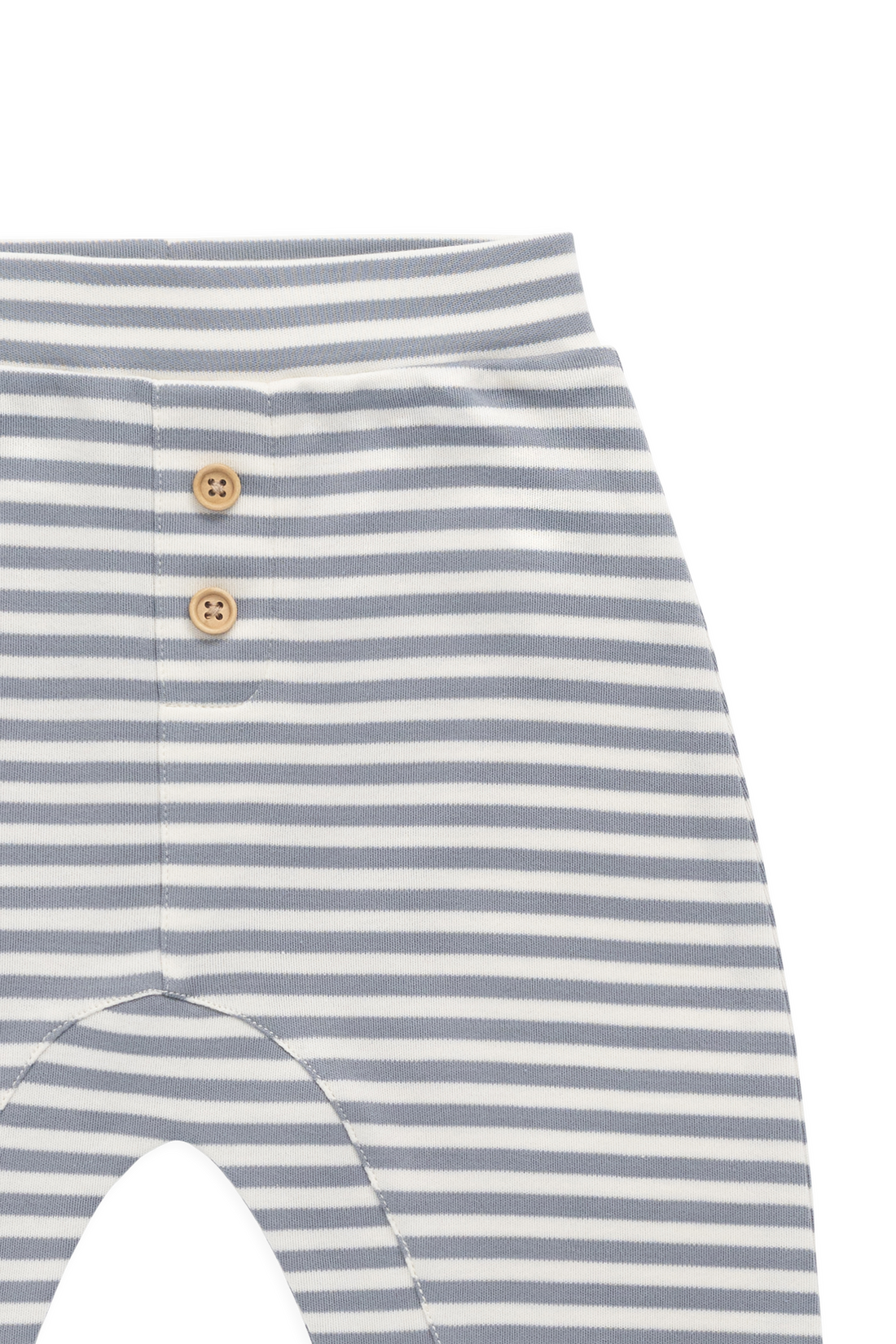 Pima Cotton Wesley Pant-Narrow Stripe Dawn / Cloud Childrens Pant from Jamie Kay USA