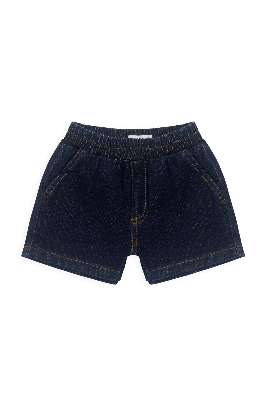 Reid Denim Short-Mid Indigo Denim Childrens Short from Jamie Kay USA