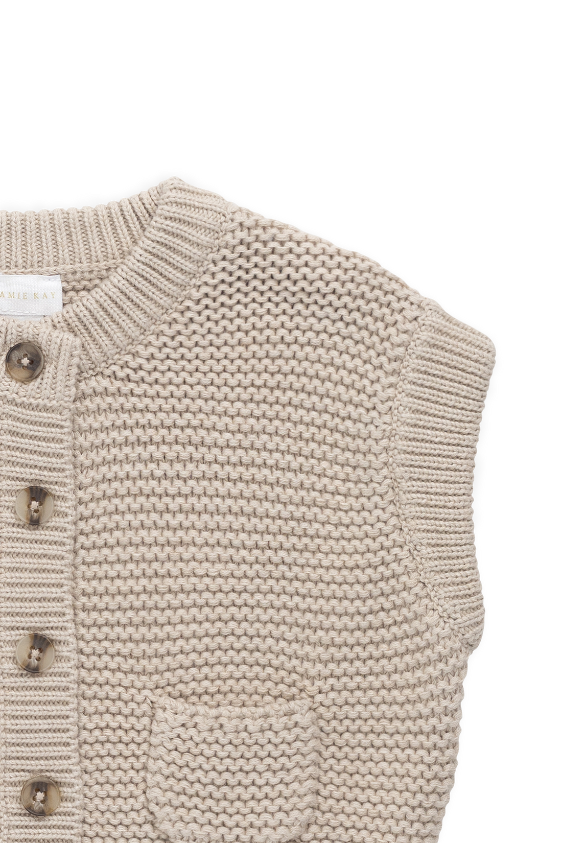 Rome Knit Vest-Oat Childrens Vest from Jamie Kay USA