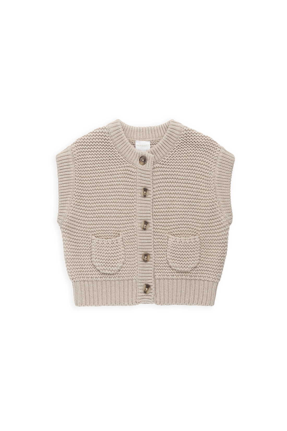 Rome Knit Vest-Oat Childrens Vest from Jamie Kay USA
