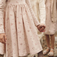 Organic Cotton Tallulah Dress - Petite Fleur Soft Peony Childrens Dress from Jamie Kay USA