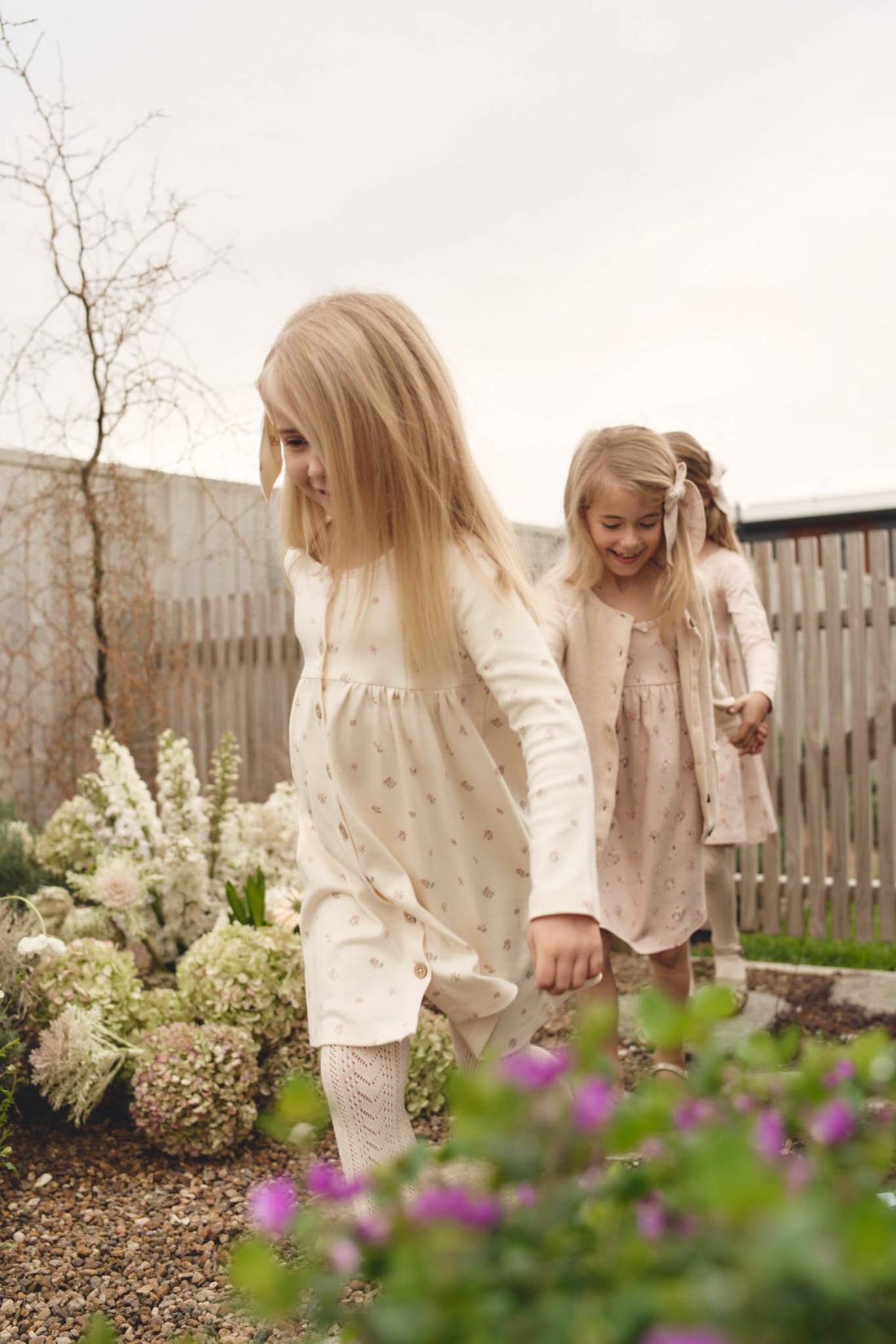 Organic Cotton Poppy Dress - Meredith Egret Childrens Dress from Jamie Kay USA