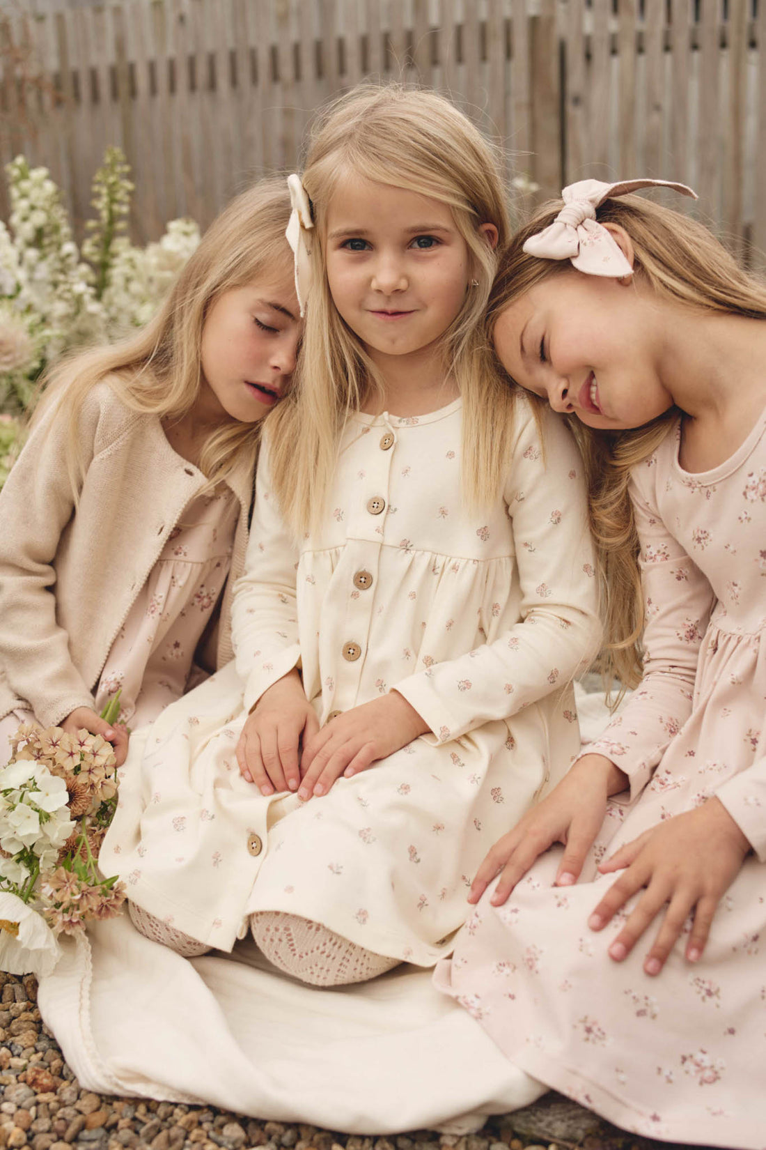 Organic Cotton Poppy Dress - Meredith Egret Childrens Dress from Jamie Kay USA