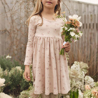 Organic Cotton Tallulah Dress - Petite Fleur Soft Peony Childrens Dress from Jamie Kay USA