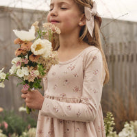 Organic Cotton Tallulah Dress - Petite Fleur Soft Peony Childrens Dress from Jamie Kay USA