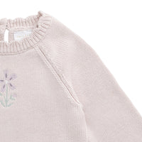 Audrey Jumper - Soft Misty Rose Larissa Knit Childrens Jumper from Jamie Kay USA