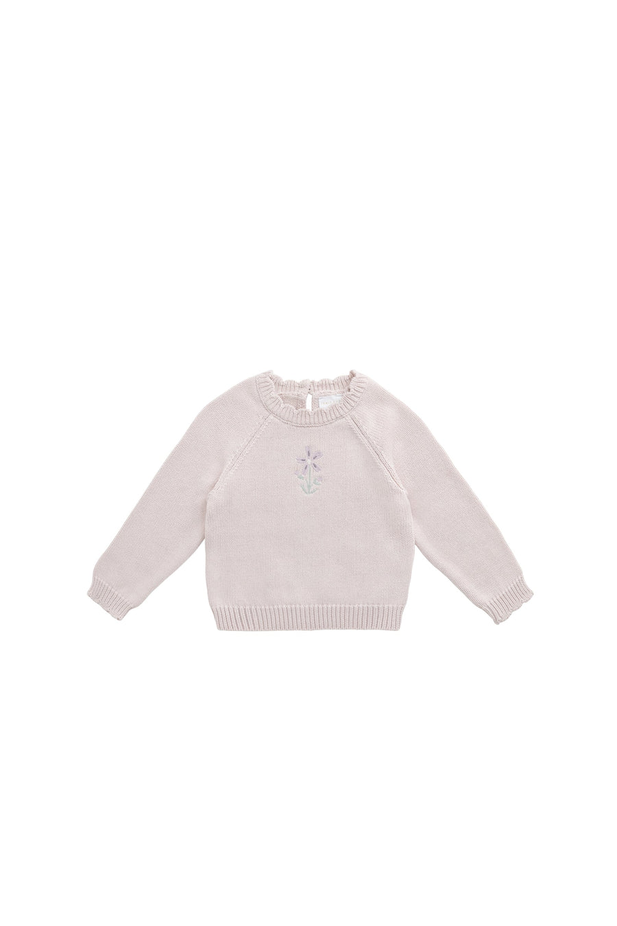 Audrey Jumper - Soft Misty Rose Larissa Knit Childrens Jumper from Jamie Kay USA