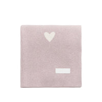 Juliette Blanket - Heart Jacquard Ballerina Marle Childrens Blanket from Jamie Kay USA