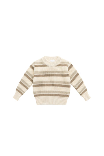 Leon Knit Jumper - Jacapo Stripe Childrens Jumper from Jamie Kay USA