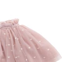 Lottie Skirt - Petite Heart Rose Smoke Childrens Skirt from Jamie Kay USA