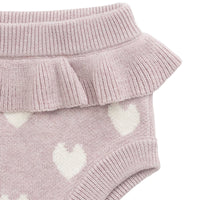 Molly Bloomer - Heart Jacquard Ballerina Marle Childrens Bloomer from Jamie Kay USA