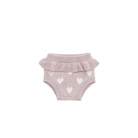 Molly Bloomer - Heart Jacquard Ballerina Marle Childrens Bloomer from Jamie Kay USA