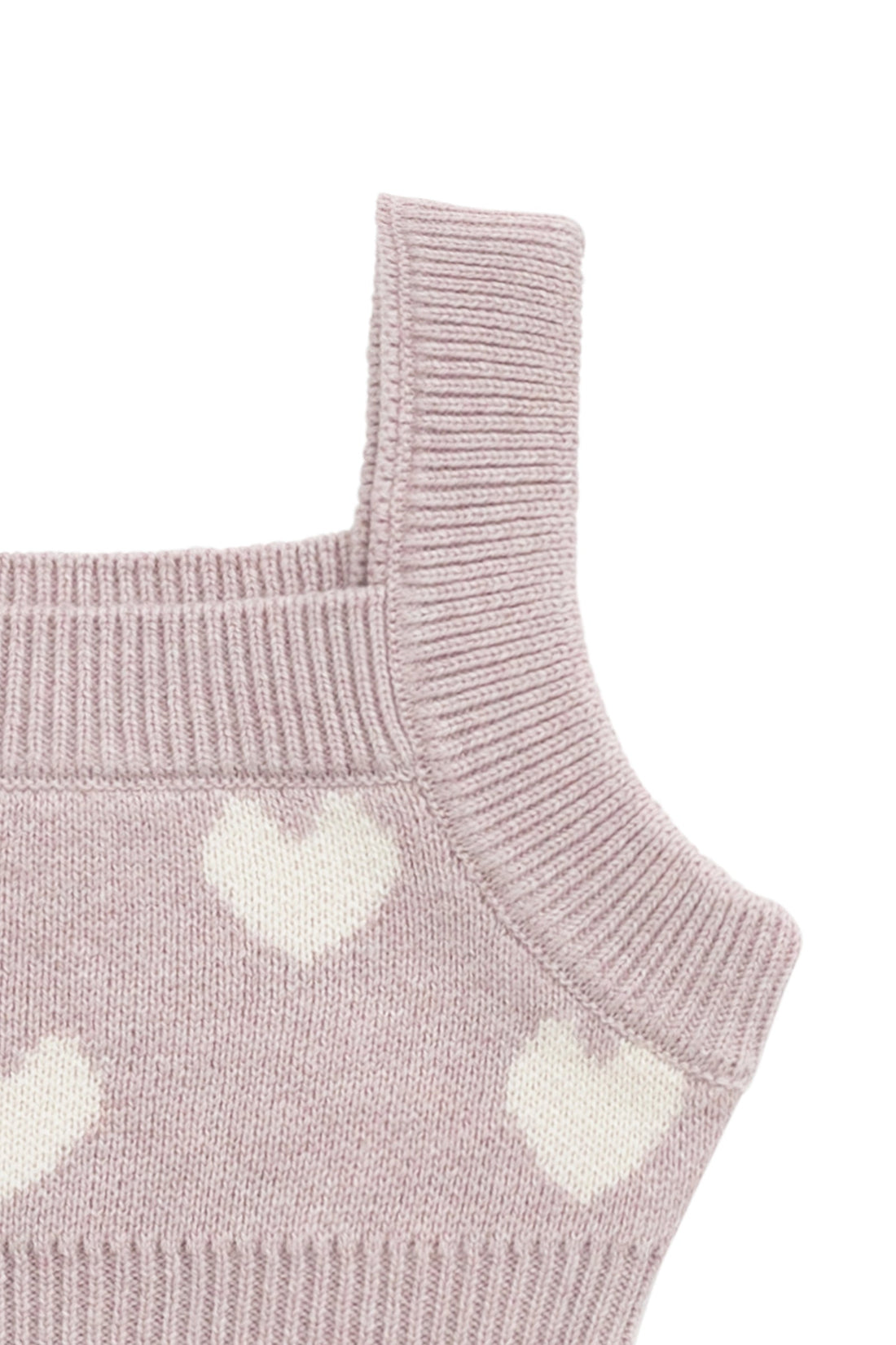 Molly Top - Heart Jacquard Ballerina Marle Childrens Top from Jamie Kay USA