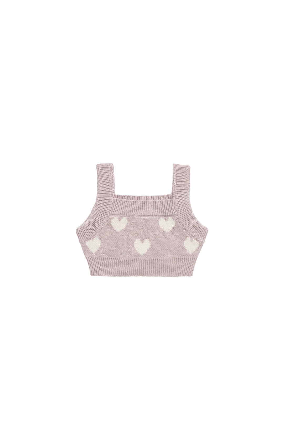 Molly Top - Heart Jacquard Ballerina Marle Childrens Top from Jamie Kay USA