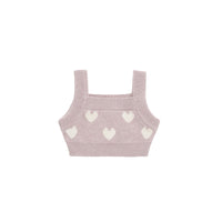 Molly Top - Heart Jacquard Ballerina Marle Childrens Top from Jamie Kay USA