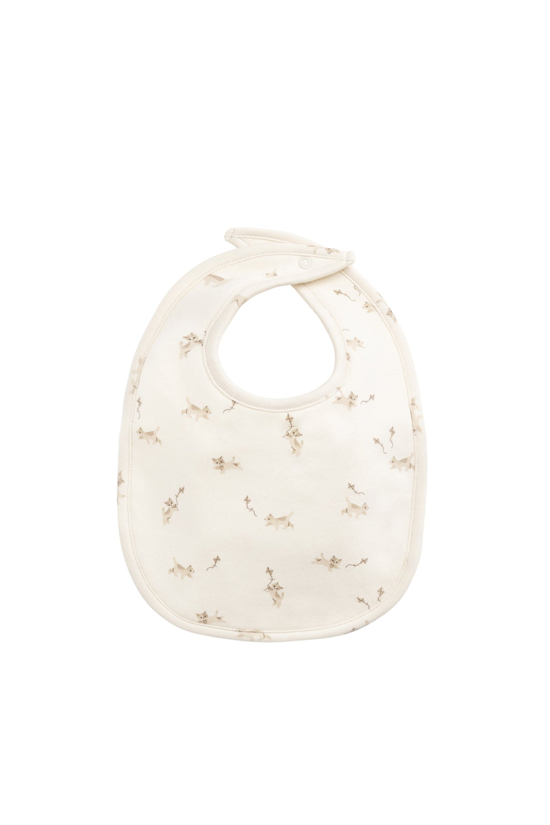 Organic Cotton Bib - Kitten and His Kites Childrens Bib from Jamie Kay USA