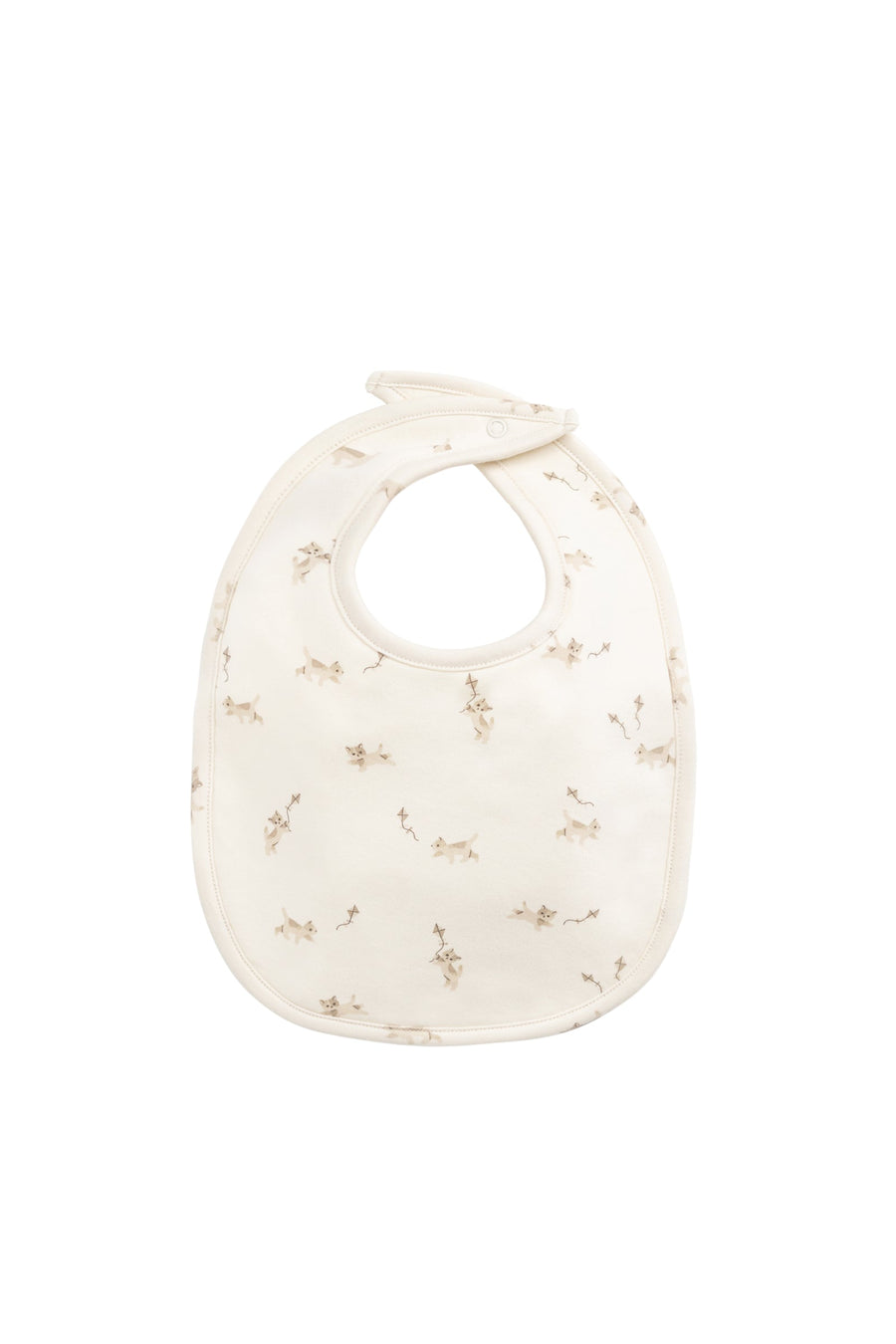 Organic Cotton Bib - Kitten and His Kites Childrens Bib from Jamie Kay USA